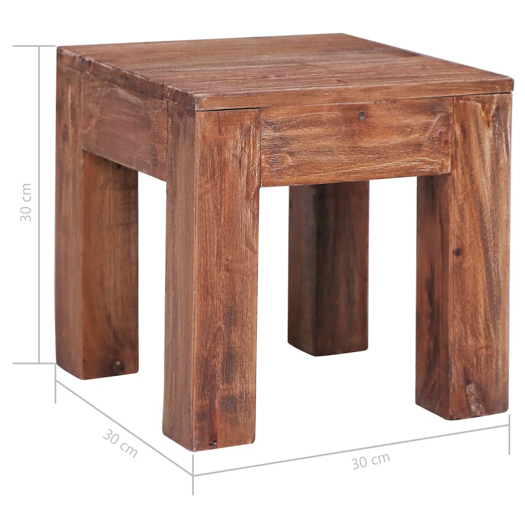 Salontafel 30x30x30 cm massief mahoniehout is nu te koop bij PeponiXL, paradijselijk wonen!