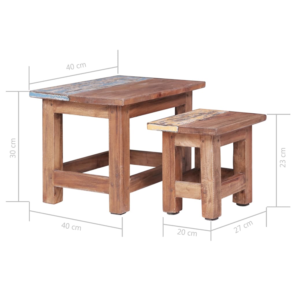 2-delige Tafeltjesset massief mahoniehout is nu te koop bij PeponiXL, paradijselijk wonen!