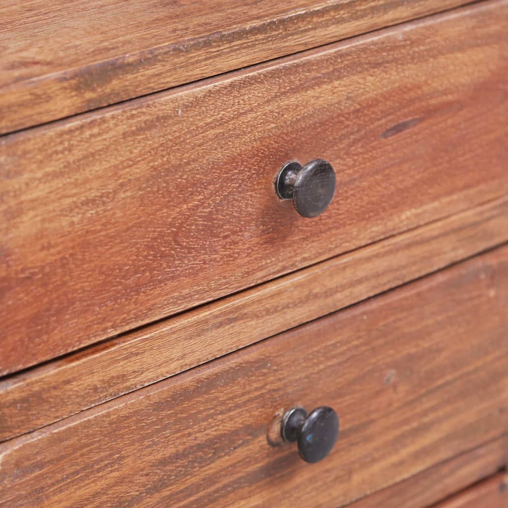 Nachtkastje met 3 lades 35x25x35 cm massief mahoniehout is nu te koop bij PeponiXL, paradijselijk wonen!