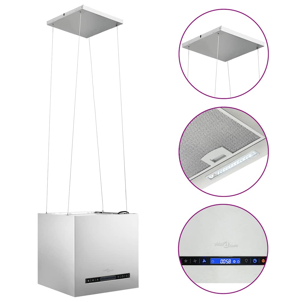 Afzuigkap hangend met aanraaksensor LCD 37 cm roestvrij staal is nu te koop bij PeponiXL, paradijselijk wonen!