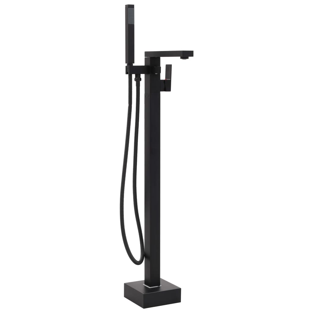 Badkuipkraan vrijstaand 90 cm roestvrij staal zwart is nu te koop bij PeponiXL, paradijselijk wonen!