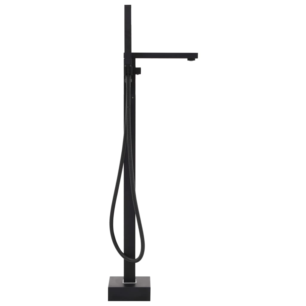Badkuipkraan vrijstaand 90 cm roestvrij staal zwart is nu te koop bij PeponiXL, paradijselijk wonen!