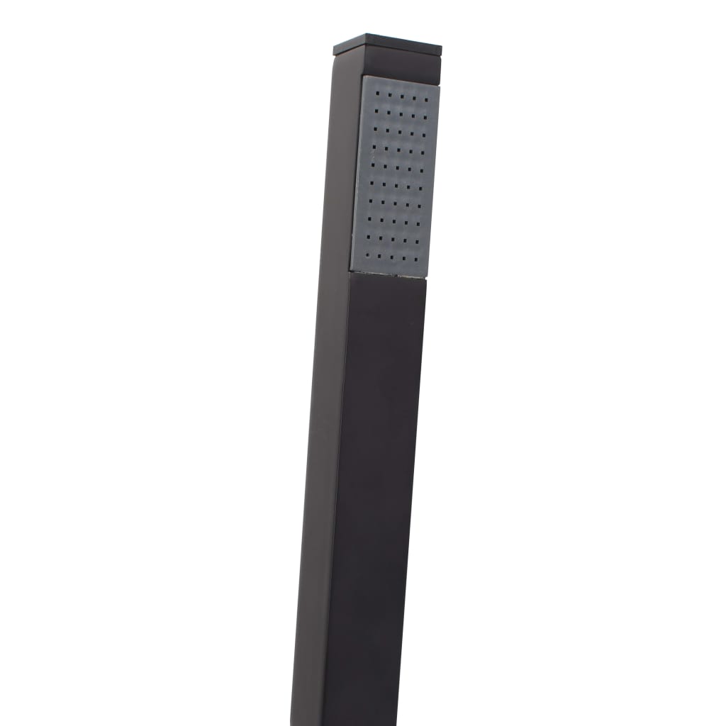 Badkuipkraan vrijstaand 90 cm roestvrij staal zwart is nu te koop bij PeponiXL, paradijselijk wonen!