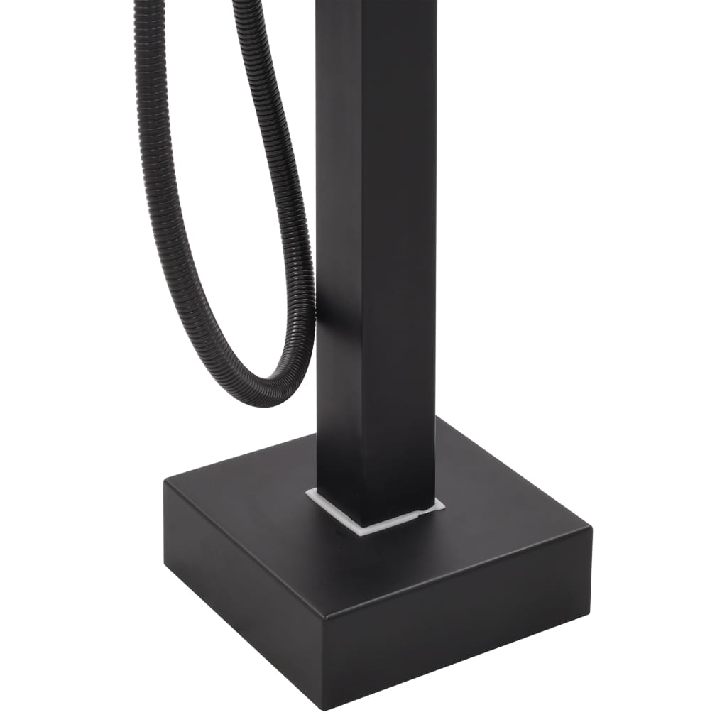 Badkuipkraan vrijstaand 90 cm roestvrij staal zwart is nu te koop bij PeponiXL, paradijselijk wonen!
