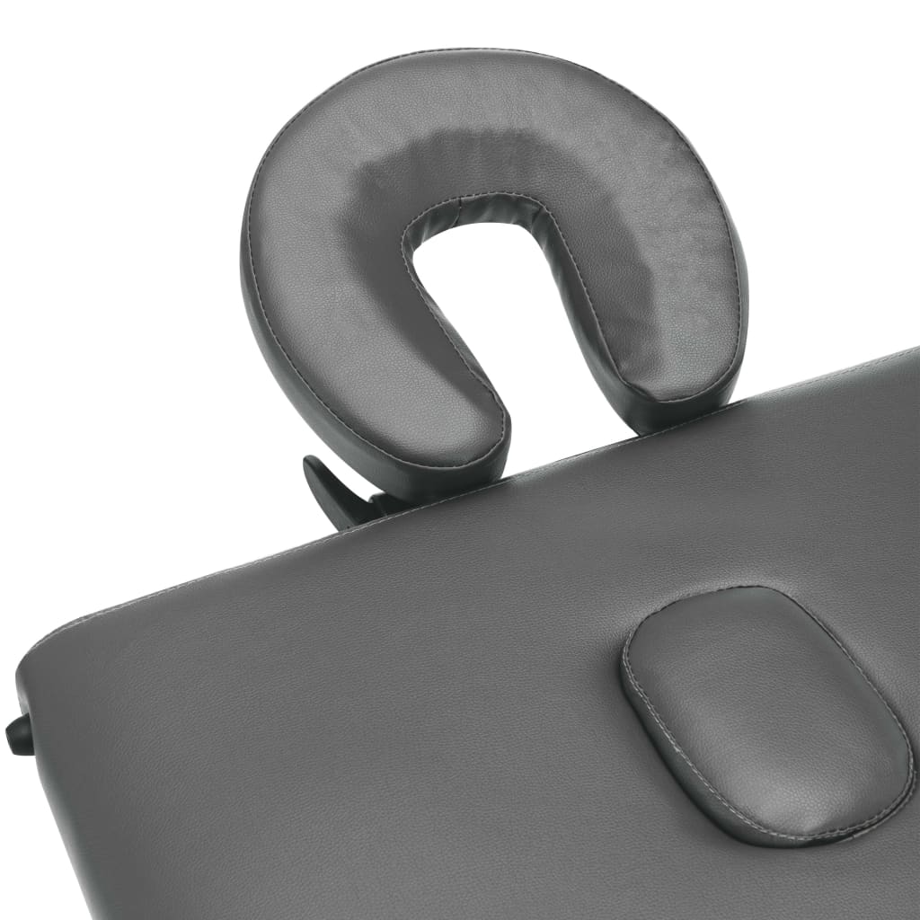 Massagetafel met 2 zones 186x68 cm aluminium frame antraciet is nu te koop bij PeponiXL, paradijselijk wonen!