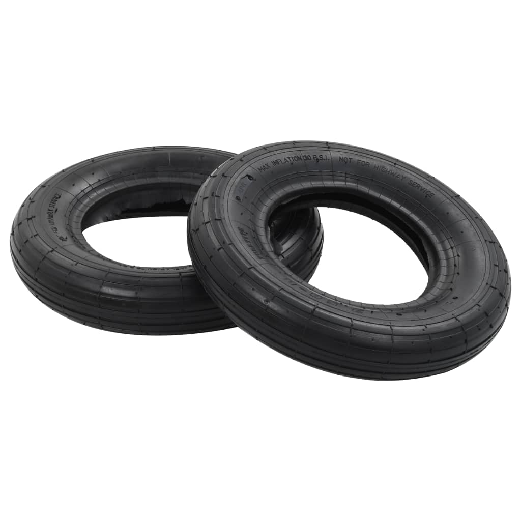 4-delige Kruiwagenbanden- en binnenbandenset 3.50-8 4PR rubber is nu te koop bij PeponiXL, paradijselijk wonen!