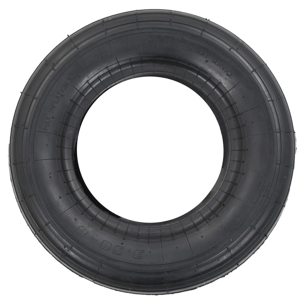 4-delige Kruiwagenbanden- en binnenbandenset 3.50-8 4PR rubber is nu te koop bij PeponiXL, paradijselijk wonen!