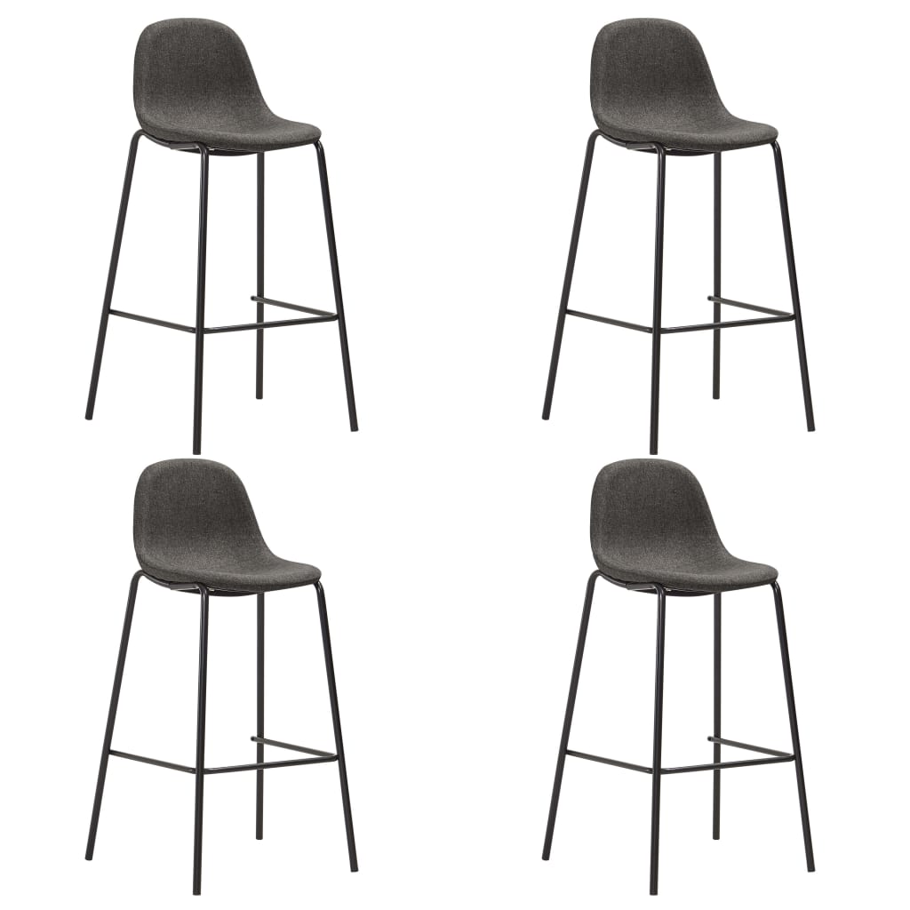 Barstoelen 4 st stof donkergrijs is nu te koop bij PeponiXL, paradijselijk wonen!