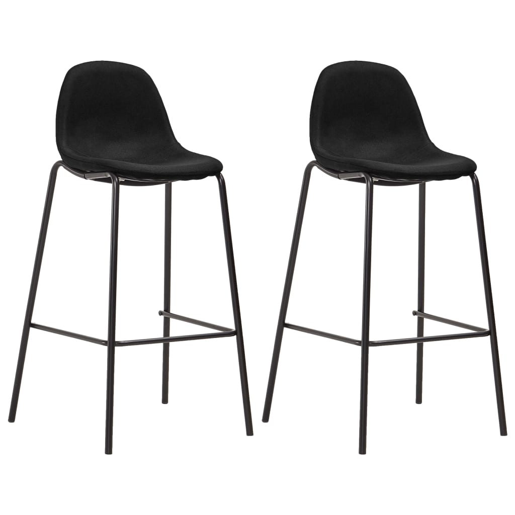 Barstoelen 2 st stof zwart is nu te koop bij PeponiXL, paradijselijk wonen!
