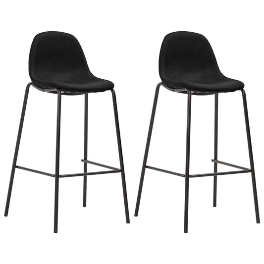 Barstoelen 2 st stof zwart is nu te koop bij PeponiXL, paradijselijk wonen!