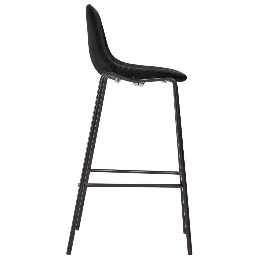 Barstoelen 2 st stof zwart is nu te koop bij PeponiXL, paradijselijk wonen!