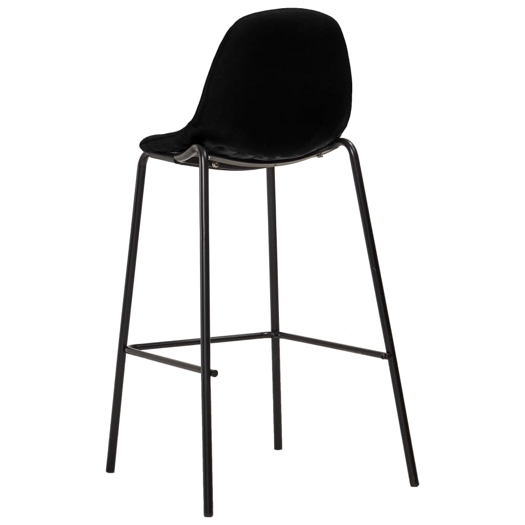Barstoelen 2 st stof zwart is nu te koop bij PeponiXL, paradijselijk wonen!