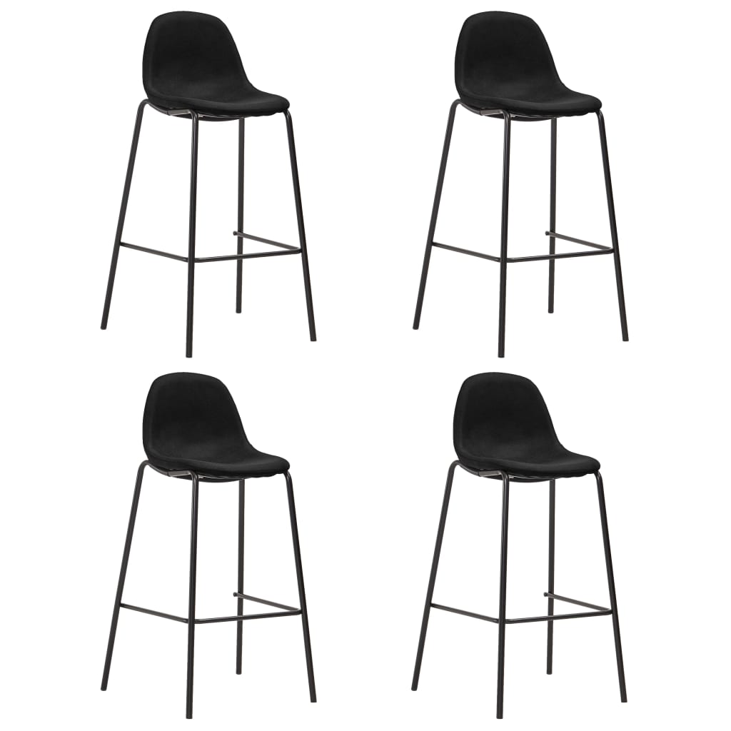 Barstoelen 4 st stof zwart is nu te koop bij PeponiXL, paradijselijk wonen!