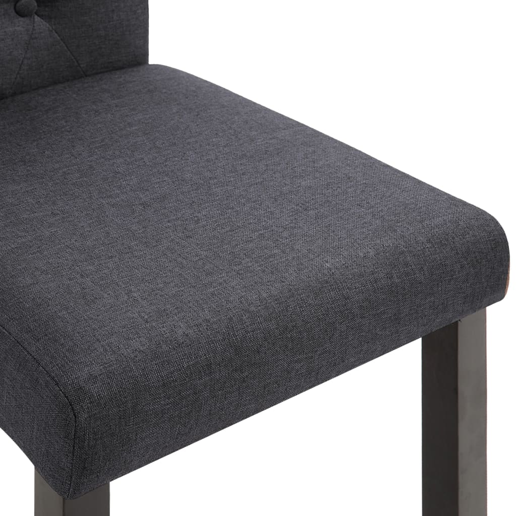 Eetkamerstoelen 6 st stof donkergrijs is nu te koop bij PeponiXL, paradijselijk wonen!