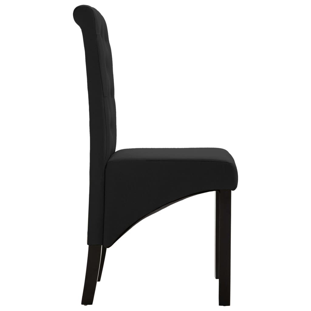 Eetkamerstoelen 4 st stof zwart is nu te koop bij PeponiXL, paradijselijk wonen!
