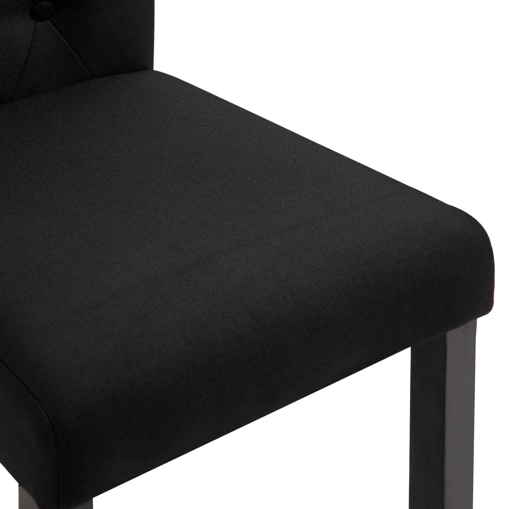 Eetkamerstoelen 4 st stof zwart is nu te koop bij PeponiXL, paradijselijk wonen!