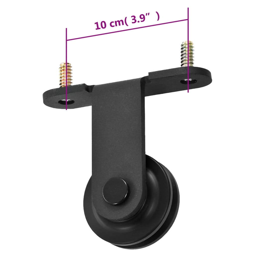 Doos met onderdelen voor schuifdeur SKIEN 200 cm staal zwart is nu te koop bij PeponiXL, paradijselijk wonen!