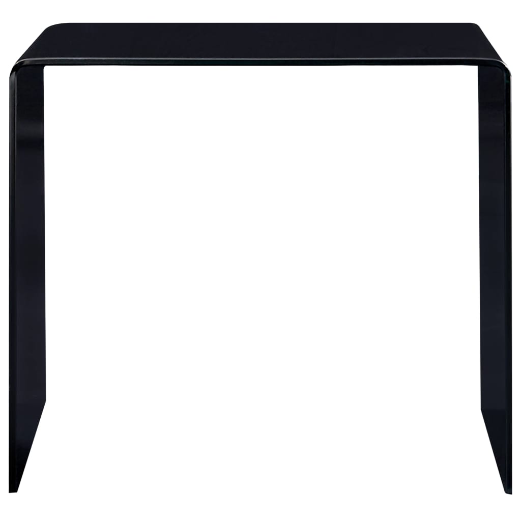 Salontafel 50x50x45 cm gehard glas zwart is nu te koop bij PeponiXL, paradijselijk wonen!