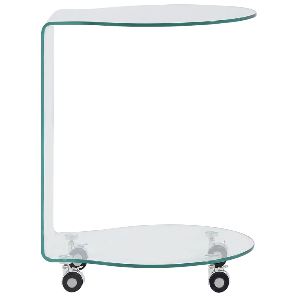 Salontafel 45x40x58 cm gehard glas is nu te koop bij PeponiXL, paradijselijk wonen!