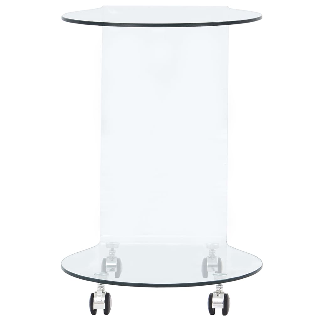 Salontafel 45x40x58 cm gehard glas is nu te koop bij PeponiXL, paradijselijk wonen!