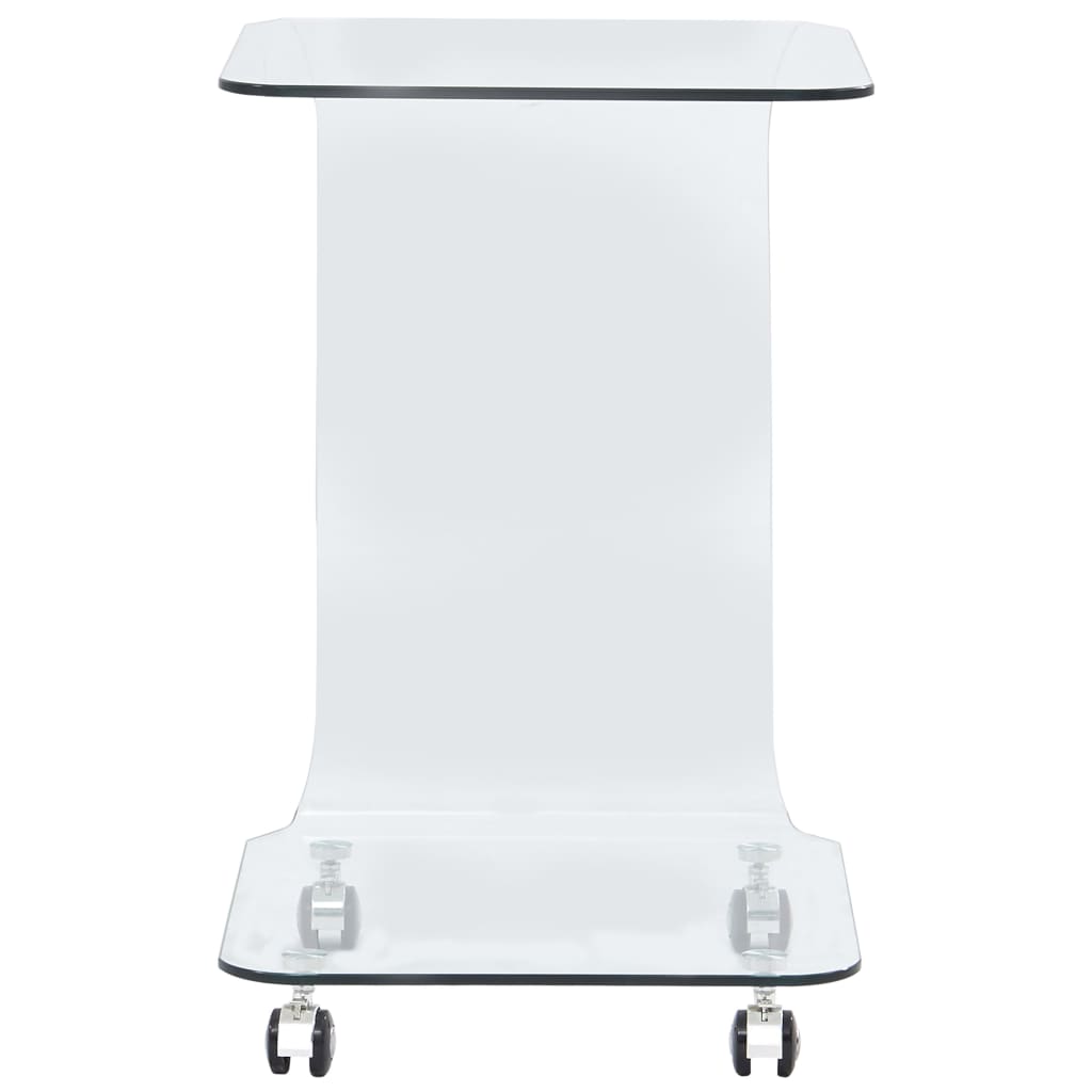 Salontafel 45x40x63 cm gehard glas is nu te koop bij PeponiXL, paradijselijk wonen!