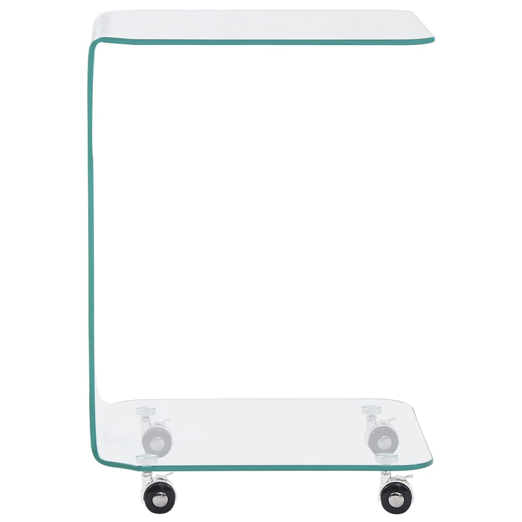 Salontafel 45x40x63 cm gehard glas is nu te koop bij PeponiXL, paradijselijk wonen!
