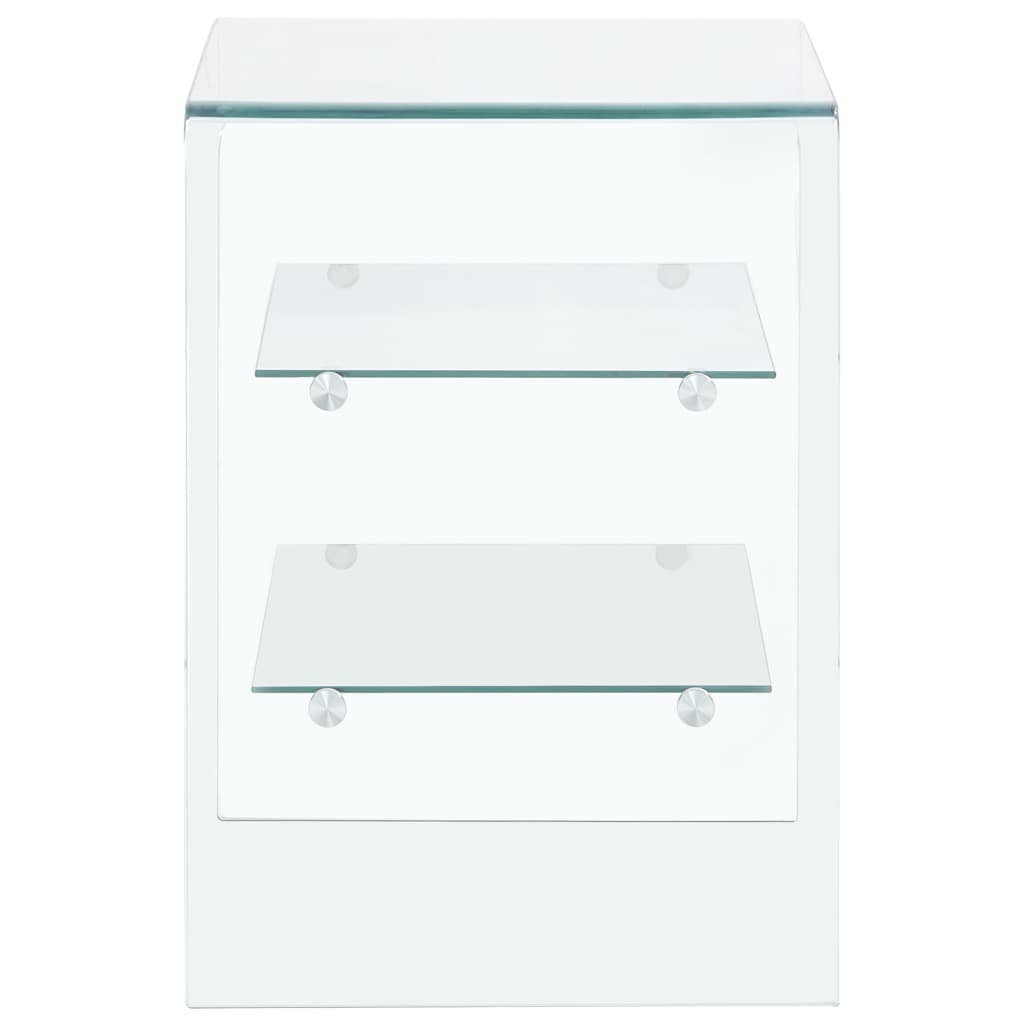 Salontafel 50x40x56 cm gehard glas is nu te koop bij PeponiXL, paradijselijk wonen!