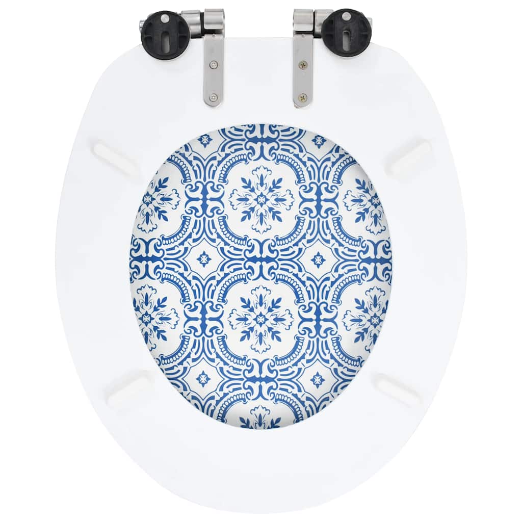 Toiletbrillen 2 st met soft-close deksels MDF porseleinontwerp is nu te koop bij PeponiXL, paradijselijk wonen!