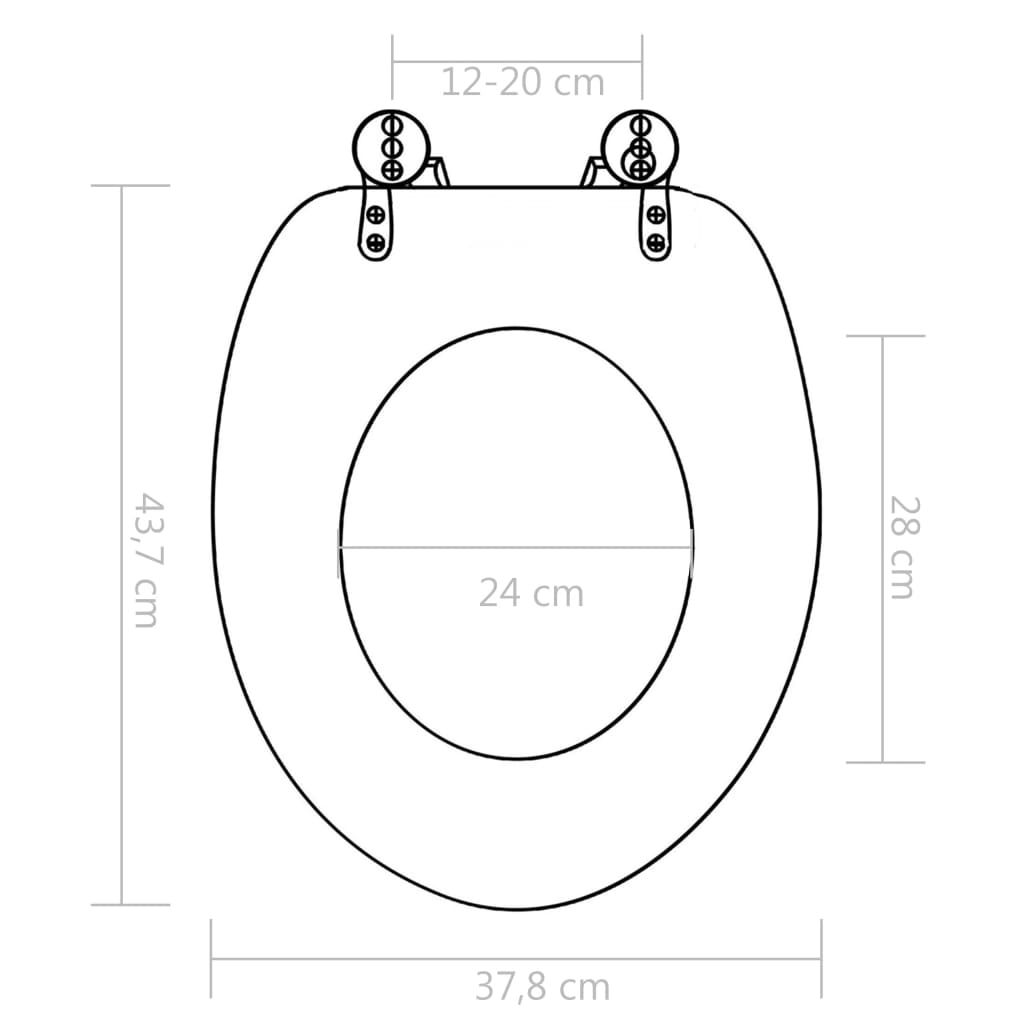 Toiletbrillen 2 st met soft-close deksels MDF kiezelontwerp is nu te koop bij PeponiXL, paradijselijk wonen!