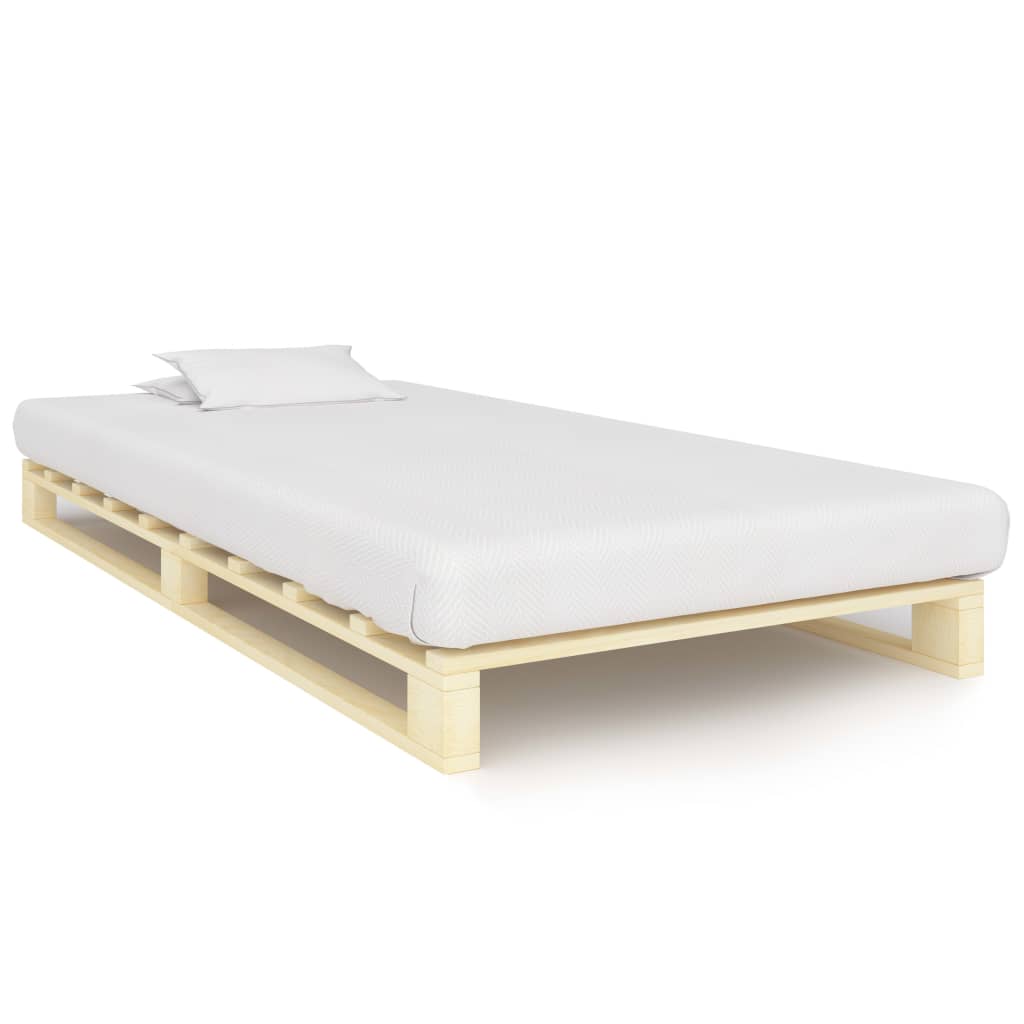 Bedframe pallet massief grenenhout 100x200 cm is nu te koop bij PeponiXL, paradijselijk wonen!