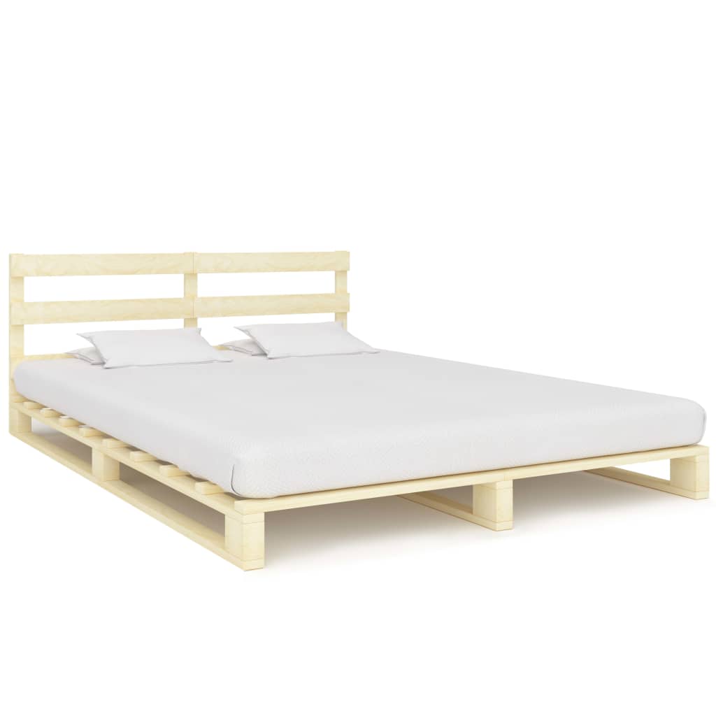Bedframe pallet massief grenenhout 140x200 cm is nu te koop bij PeponiXL, paradijselijk wonen!