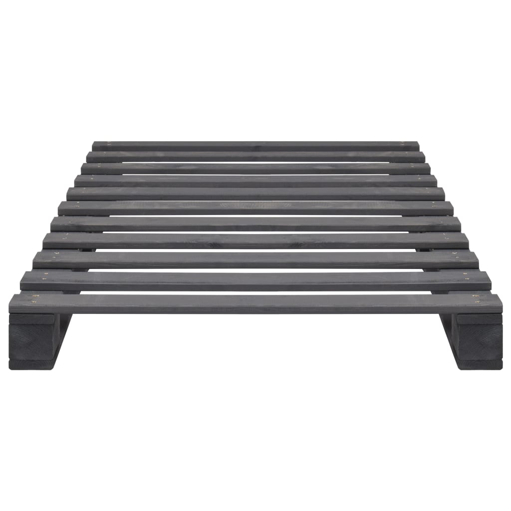 Bedframe pallet massief grenenhout grijs 90x200 cm is nu te koop bij PeponiXL, paradijselijk wonen!