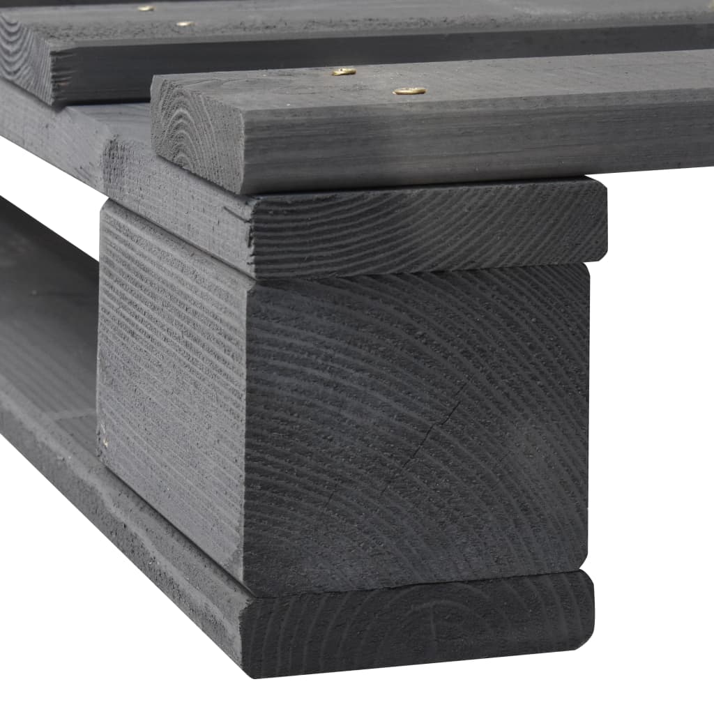 Bedframe pallet massief grenenhout grijs 90x200 cm is nu te koop bij PeponiXL, paradijselijk wonen!