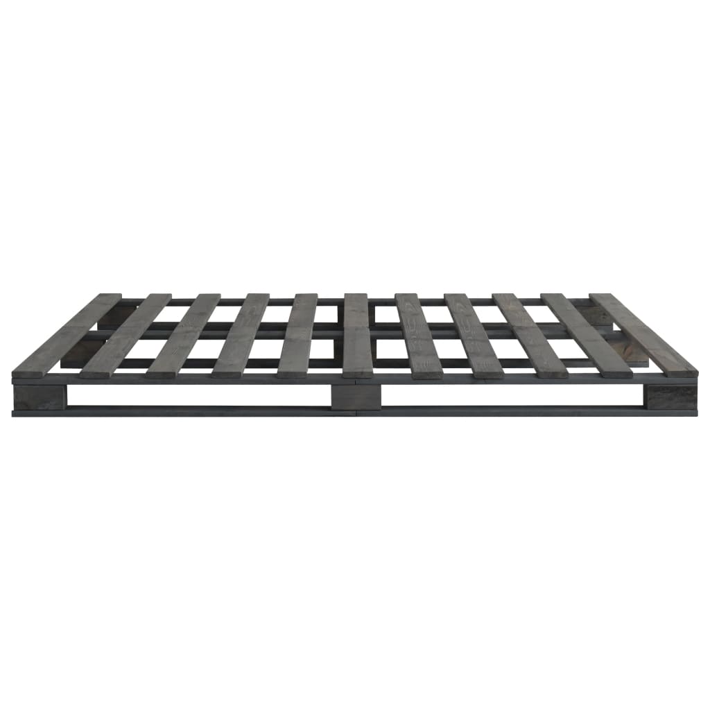 Bedframe pallet massief grenenhout grijs 120x200 cm is nu te koop bij PeponiXL, paradijselijk wonen!