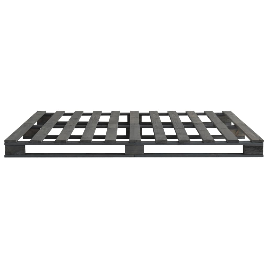 Bedframe pallet massief grenenhout grijs 140x200 cm is nu te koop bij PeponiXL, paradijselijk wonen!