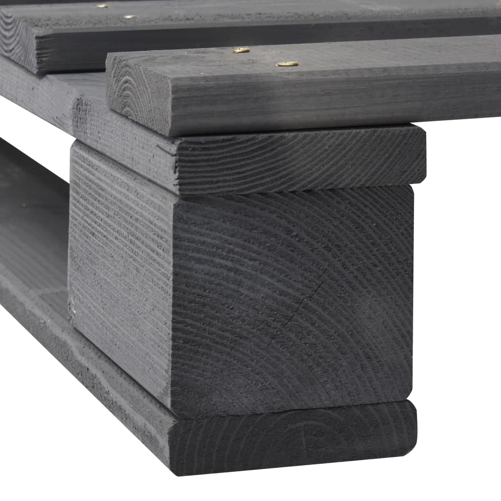 Bedframe pallet massief grenenhout grijs 140x200 cm is nu te koop bij PeponiXL, paradijselijk wonen!
