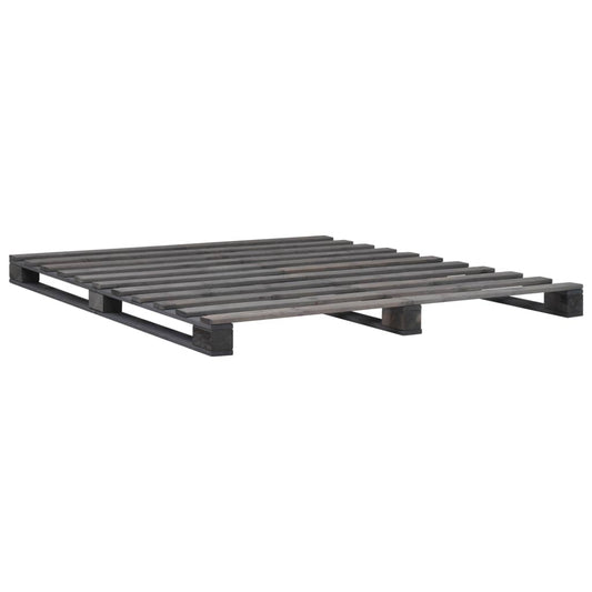 Bedframe pallet massief grenenhout grijs 160x200 cm is nu te koop bij PeponiXL, paradijselijk wonen!