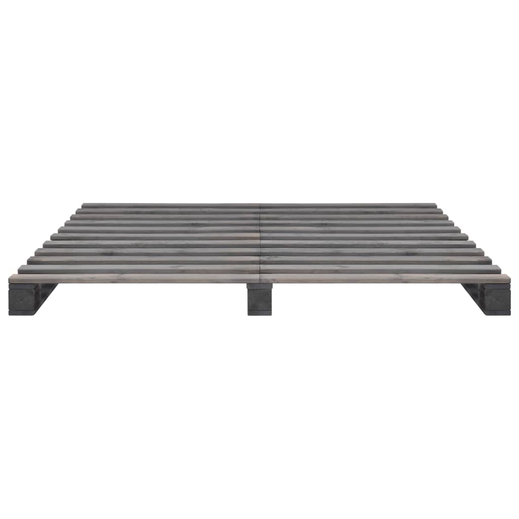Bedframe pallet massief grenenhout grijs 160x200 cm is nu te koop bij PeponiXL, paradijselijk wonen!