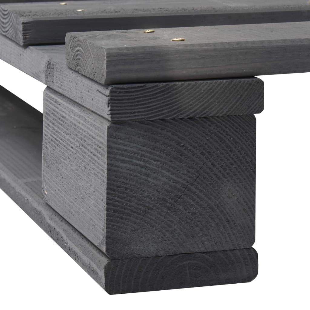 Bedframe pallet massief grenenhout grijs 160x200 cm is nu te koop bij PeponiXL, paradijselijk wonen!