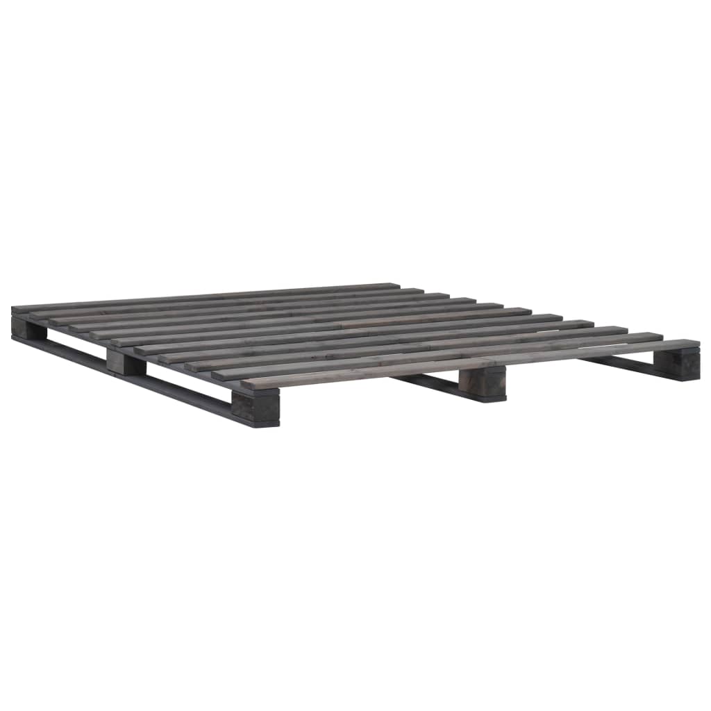 Bedframe pallet massief grenenhout grijs 180x200 cm is nu te koop bij PeponiXL, paradijselijk wonen!