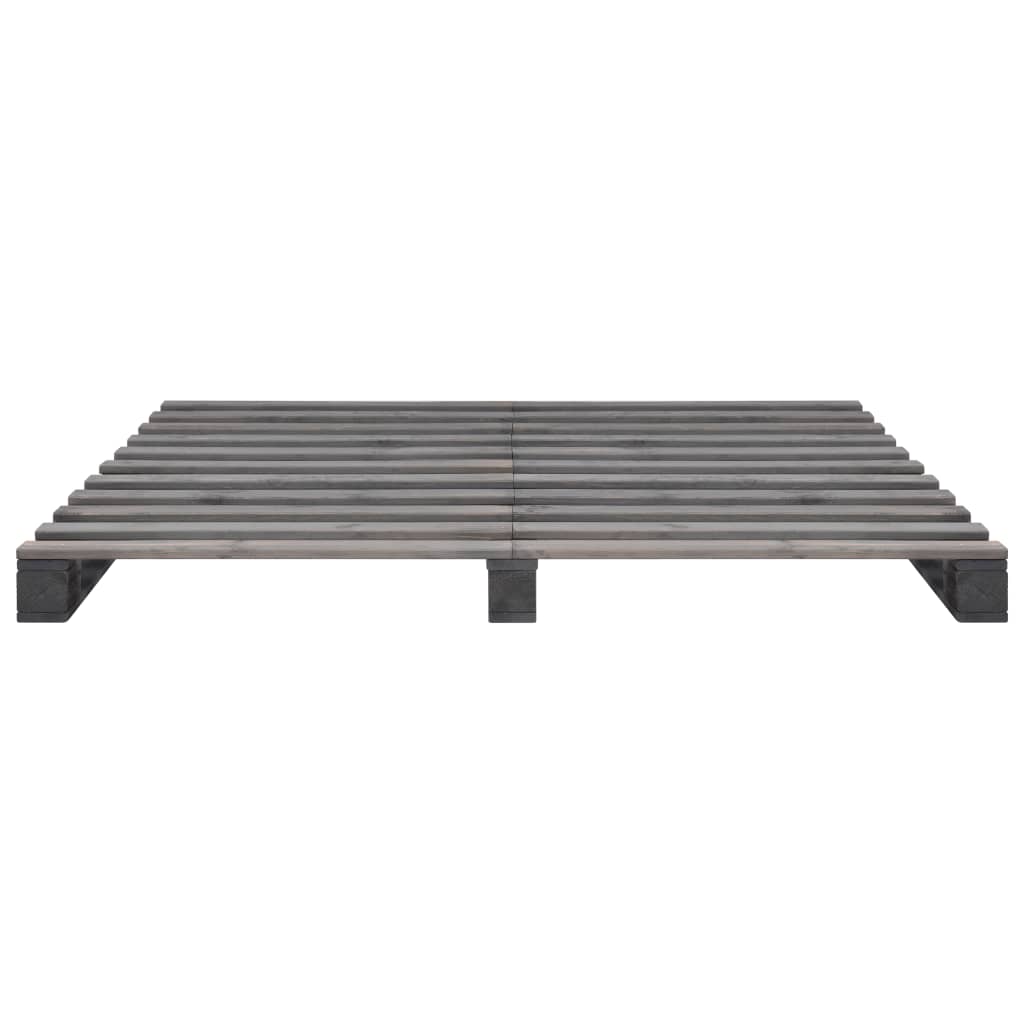 Bedframe pallet massief grenenhout grijs 180x200 cm is nu te koop bij PeponiXL, paradijselijk wonen!