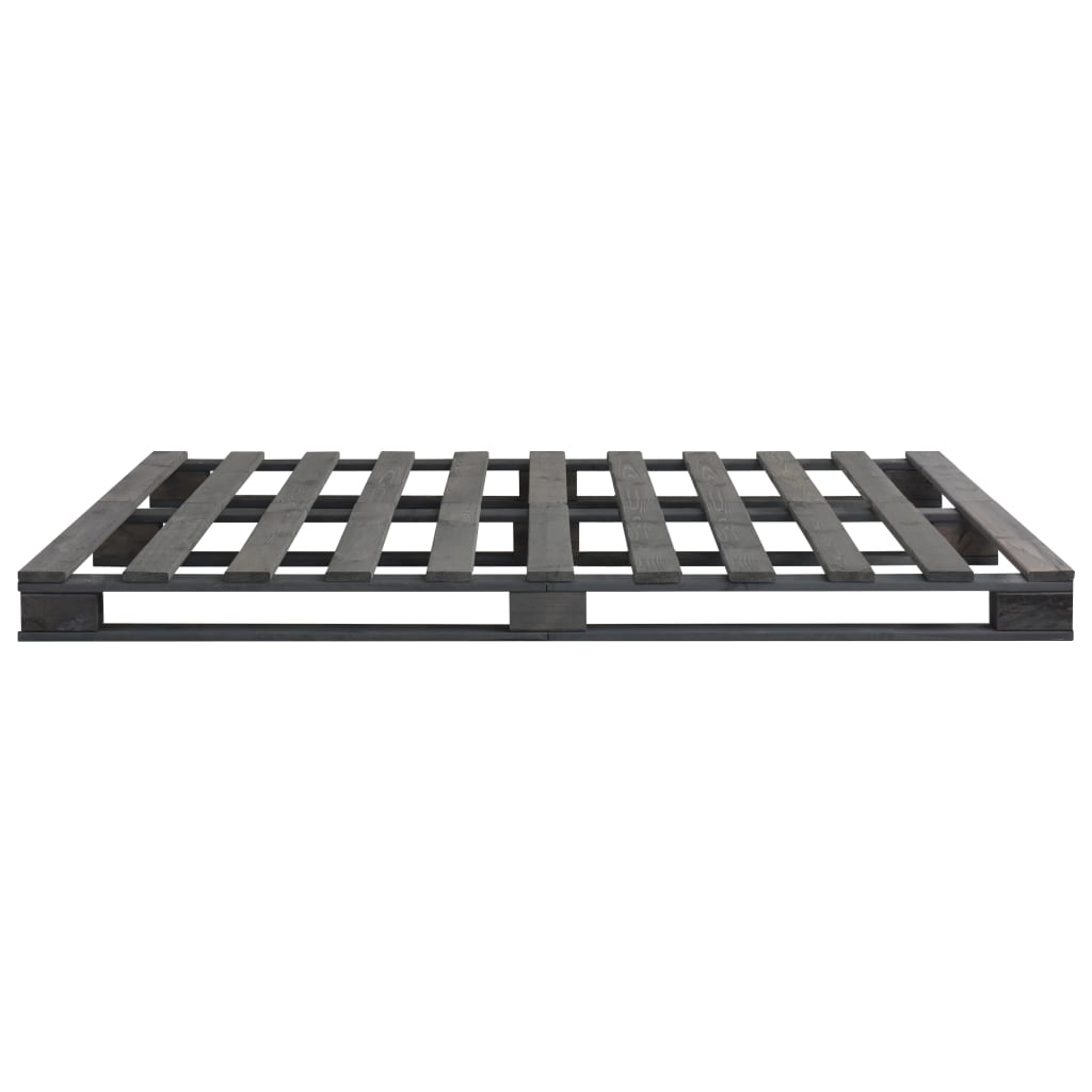 Bedframe pallet massief grenenhout grijs 180x200 cm is nu te koop bij PeponiXL, paradijselijk wonen!