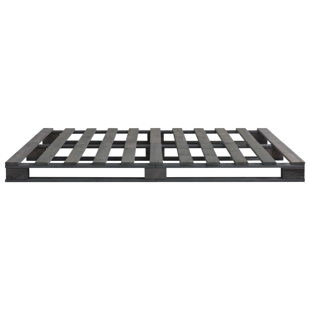 Bedframe pallet massief grenenhout grijs 200x200 cm is nu te koop bij PeponiXL, paradijselijk wonen!