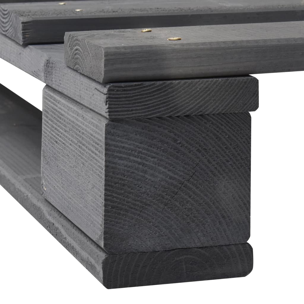 Bedframe pallet massief grenenhout grijs 200x200 cm is nu te koop bij PeponiXL, paradijselijk wonen!