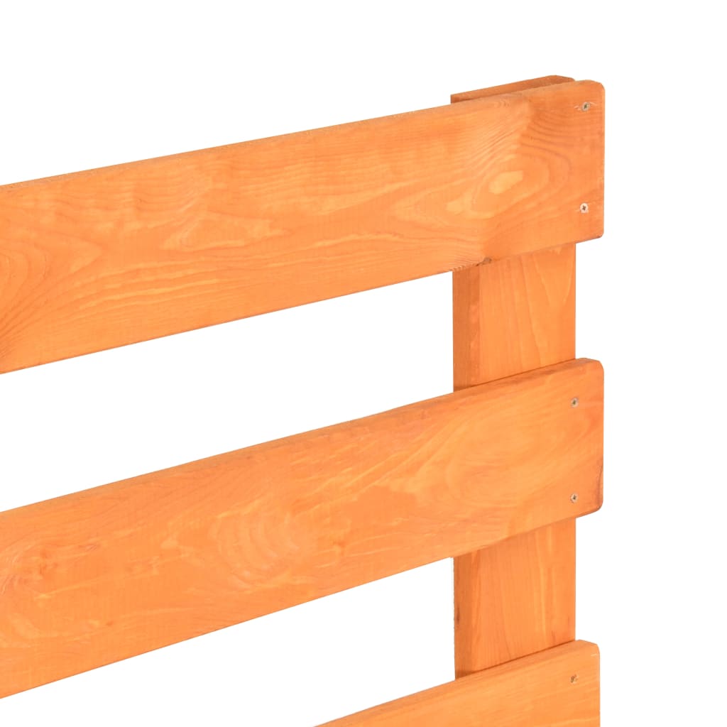 Bedframe pallet massief grenenhout bruin 120x200 cm is nu te koop bij PeponiXL, paradijselijk wonen!