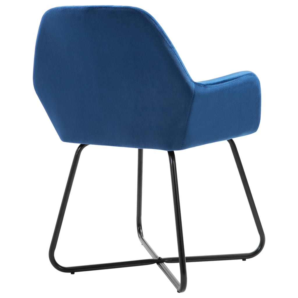 Eetkamerstoelen 4 st fluweel blauw is nu te koop bij PeponiXL, paradijselijk wonen!