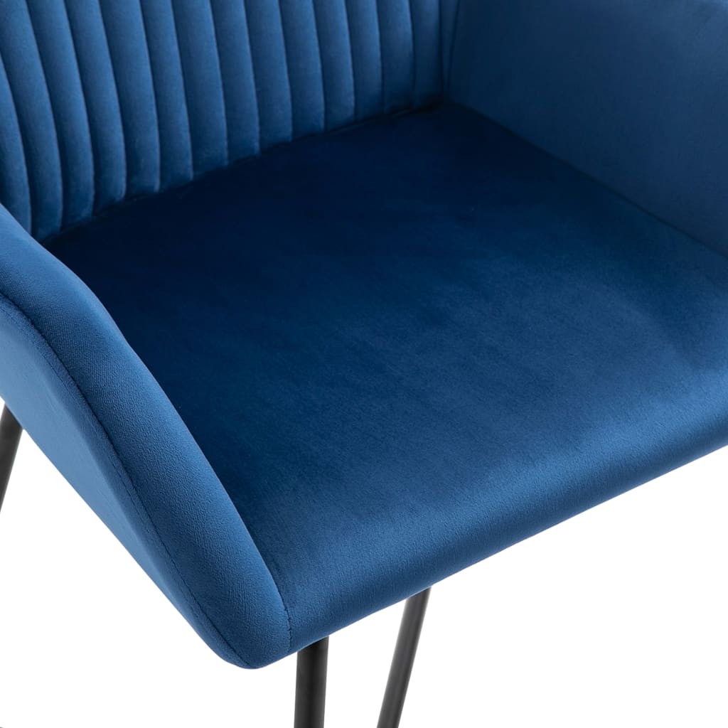 Eetkamerstoelen 4 st fluweel blauw is nu te koop bij PeponiXL, paradijselijk wonen!