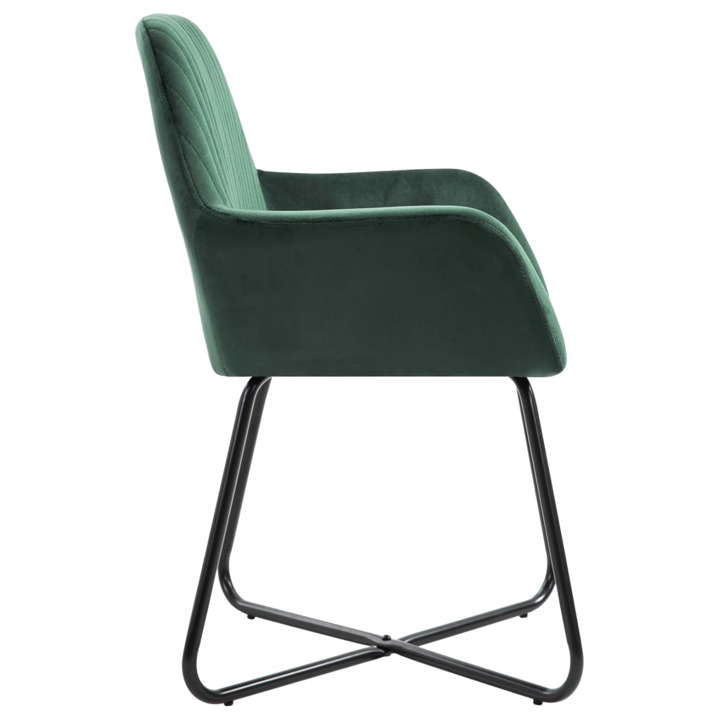 Eetkamerstoelen 4 st fluweel groen is nu te koop bij PeponiXL, paradijselijk wonen!