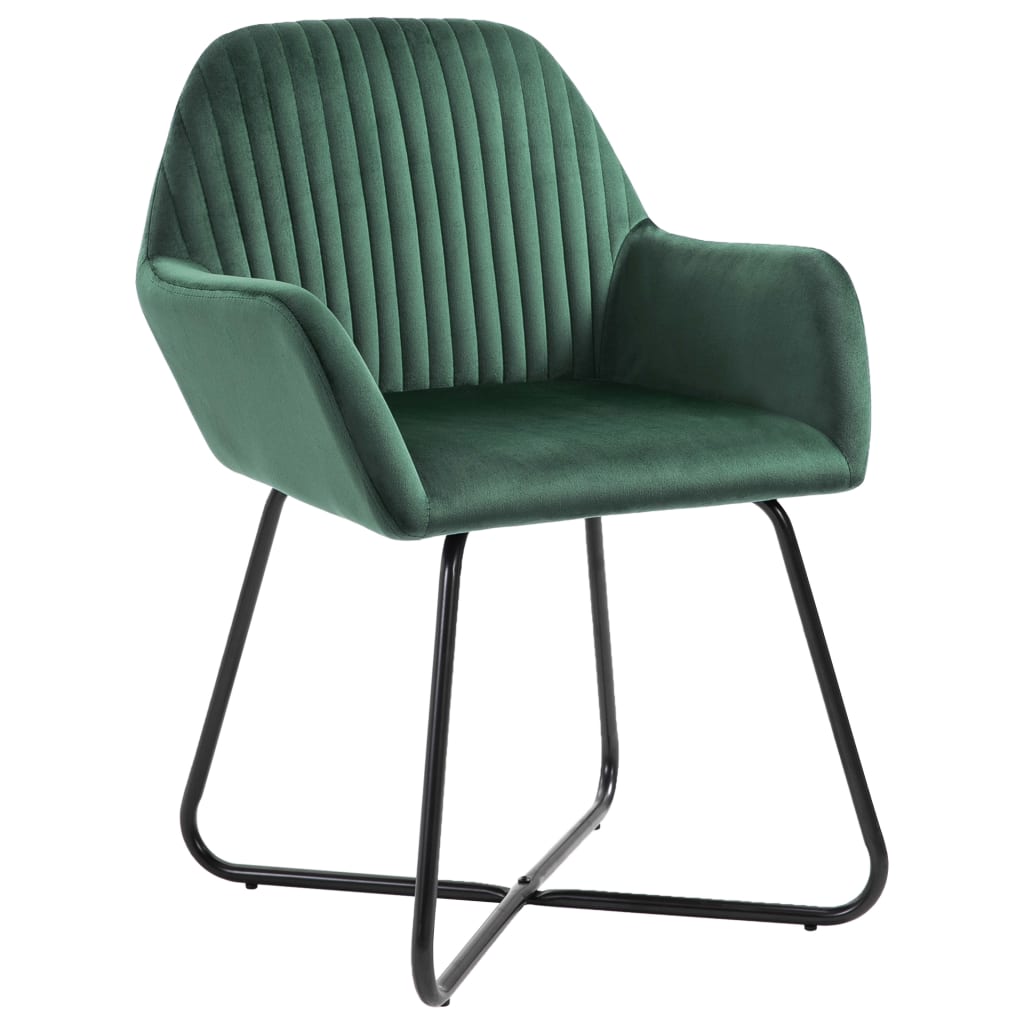 Eetkamerstoelen 6 st fluweel groen is nu te koop bij PeponiXL, paradijselijk wonen!
