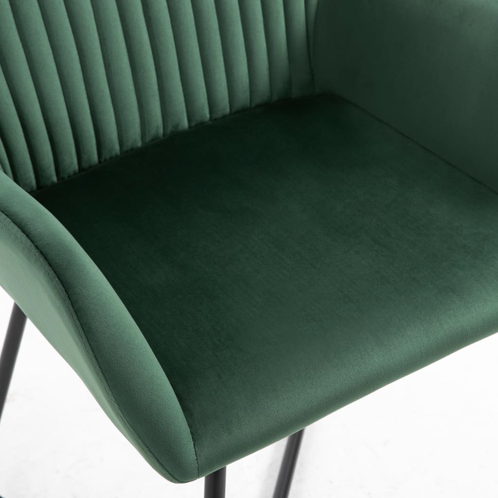 Eetkamerstoelen 6 st fluweel groen is nu te koop bij PeponiXL, paradijselijk wonen!